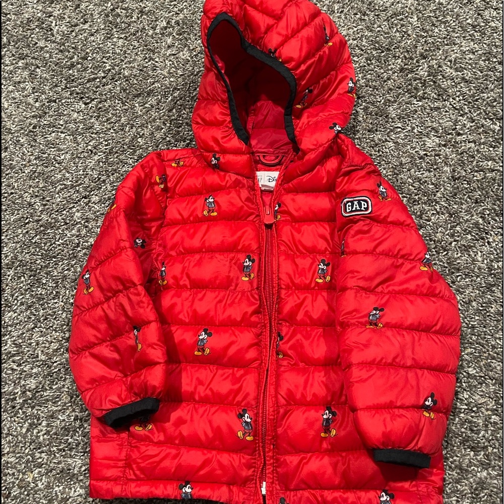 Gap/Mickey lightweight waterproof jacket with hood 2T